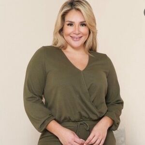 MG Clothing Green Lounge Long Sleeve Top